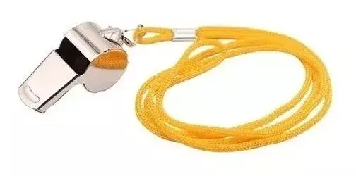 Silbato Metálico Con Cuerda Pito Deporte, Protesta, Juegos-2