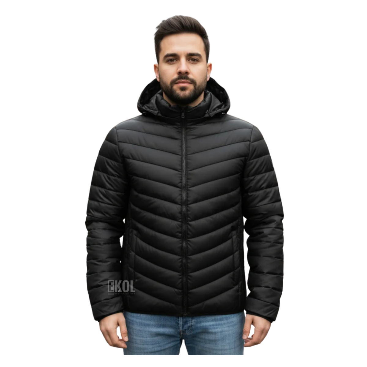 Chaqueta Parka Térmica Negra Comodidad y Calce Perfecto-2