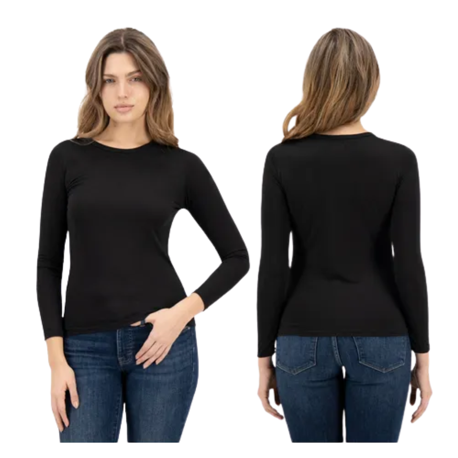 Camiseta Lola Bambu Cuello C Negro-2