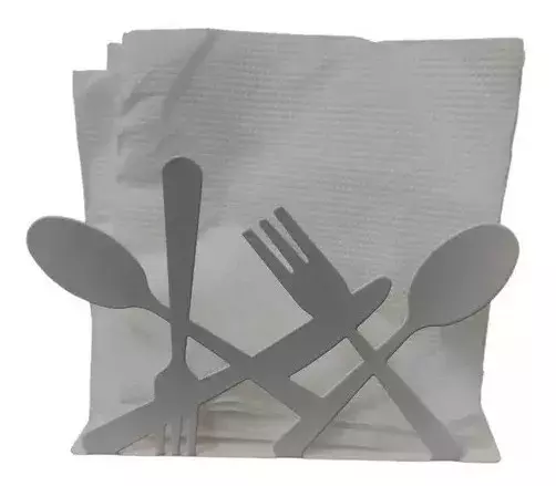 Servilletero Cuchara Tenedor Acero Porta Servilletas-1