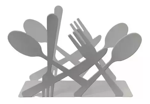 Servilletero Cuchara Tenedor Acero Porta Servilletas-0