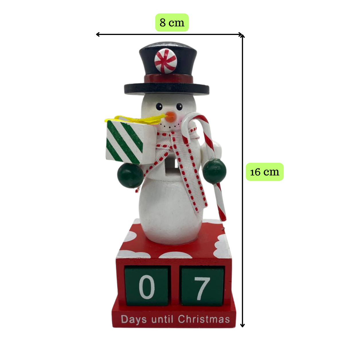 Calendario Navideño De Madera Hermoso Perpetuo Surtido Navidad 2025-5