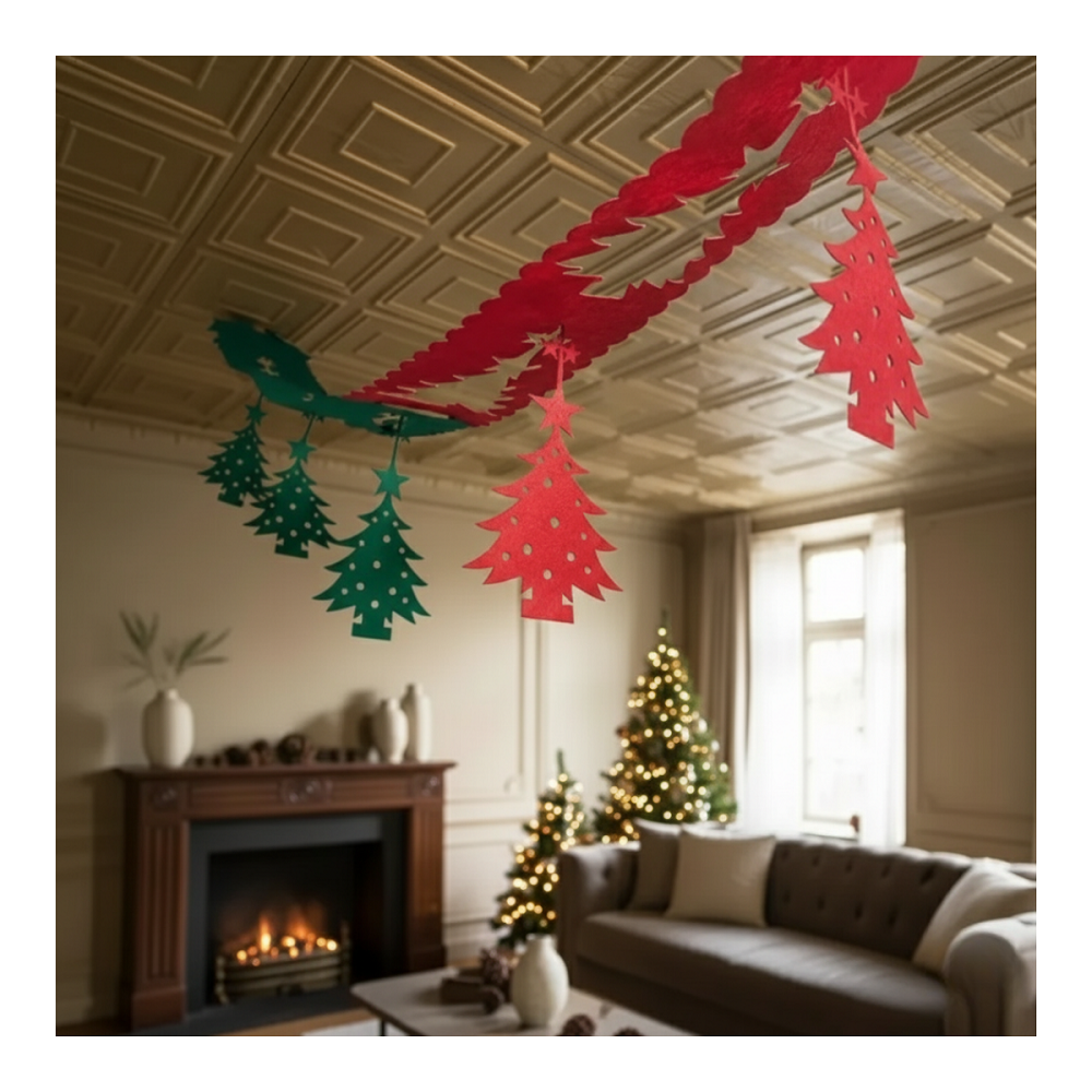 Decoración De Guirnalda Navideña Árbol Diseños Navidad 2025-2