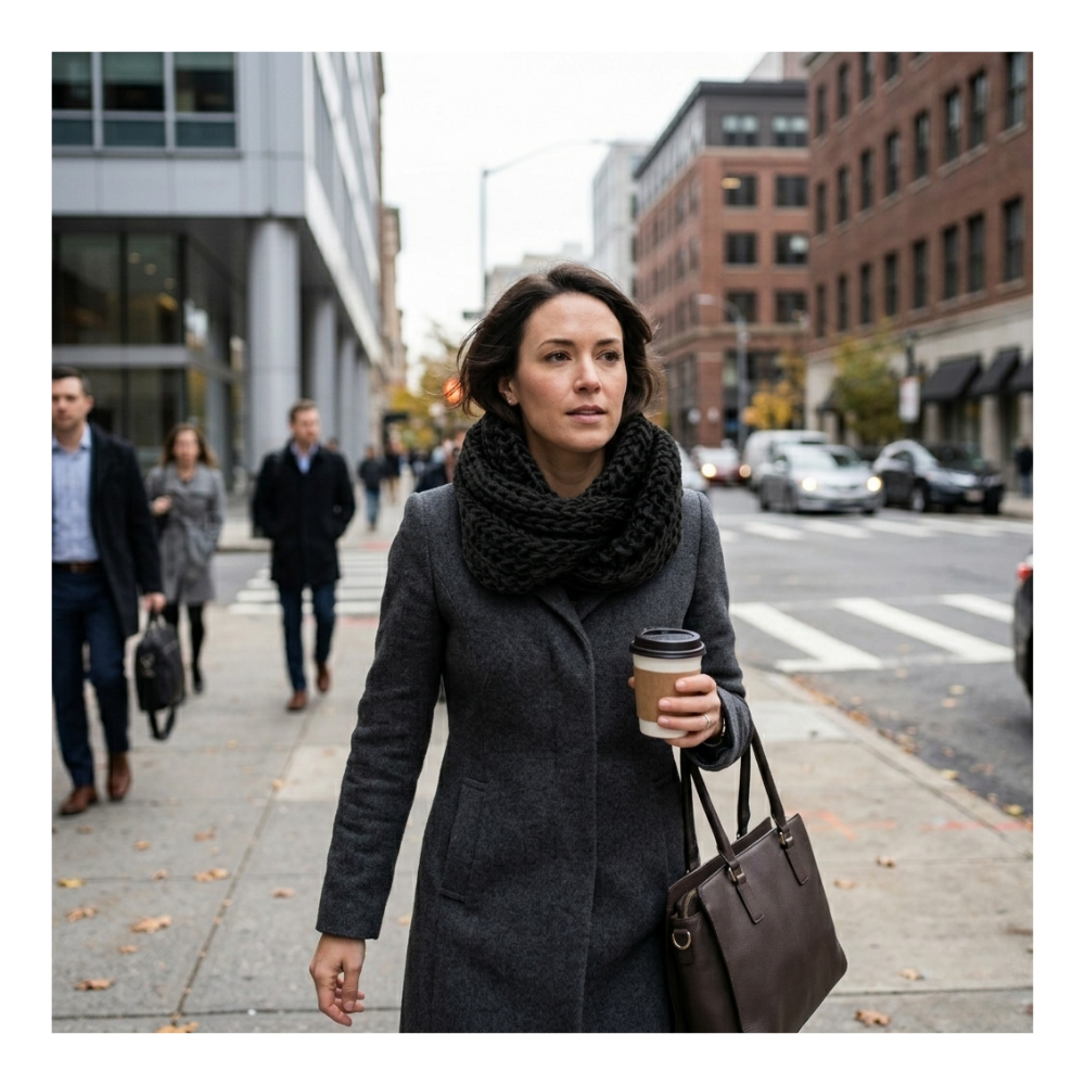 Bufanda Cuello Estilo Punto Inglés Lana Invierno Abrigado-2