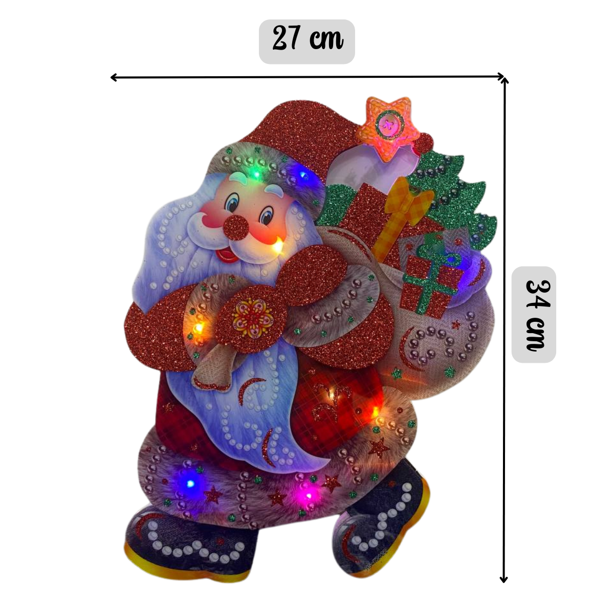 Adorno Navideño Con Luces Decorativos Modelos Surtidos Navidad 2025-2