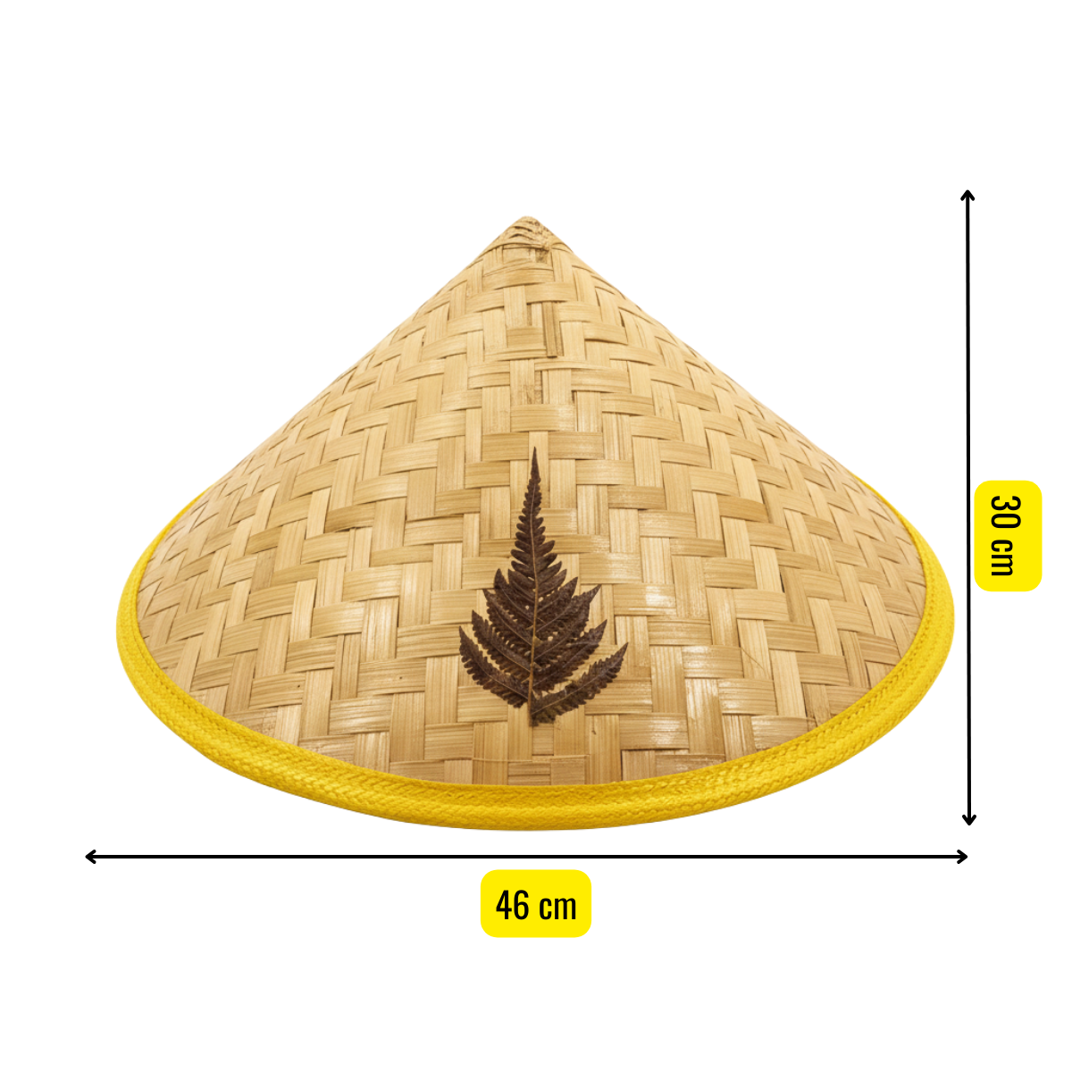 Sombrero Gorro Tradicional, Bambú Chino Marrón Claro Talla Única-3