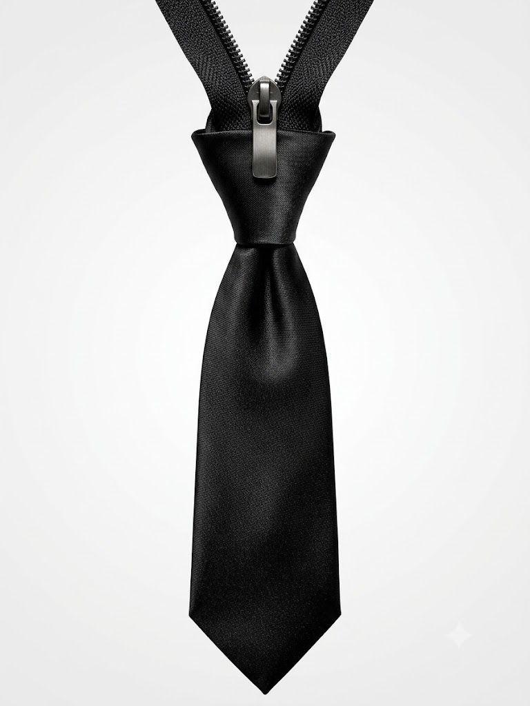 Corbata Ejecutiva para Caballero con Nudo Fijo y Sistema de Cierre Ajustable-3