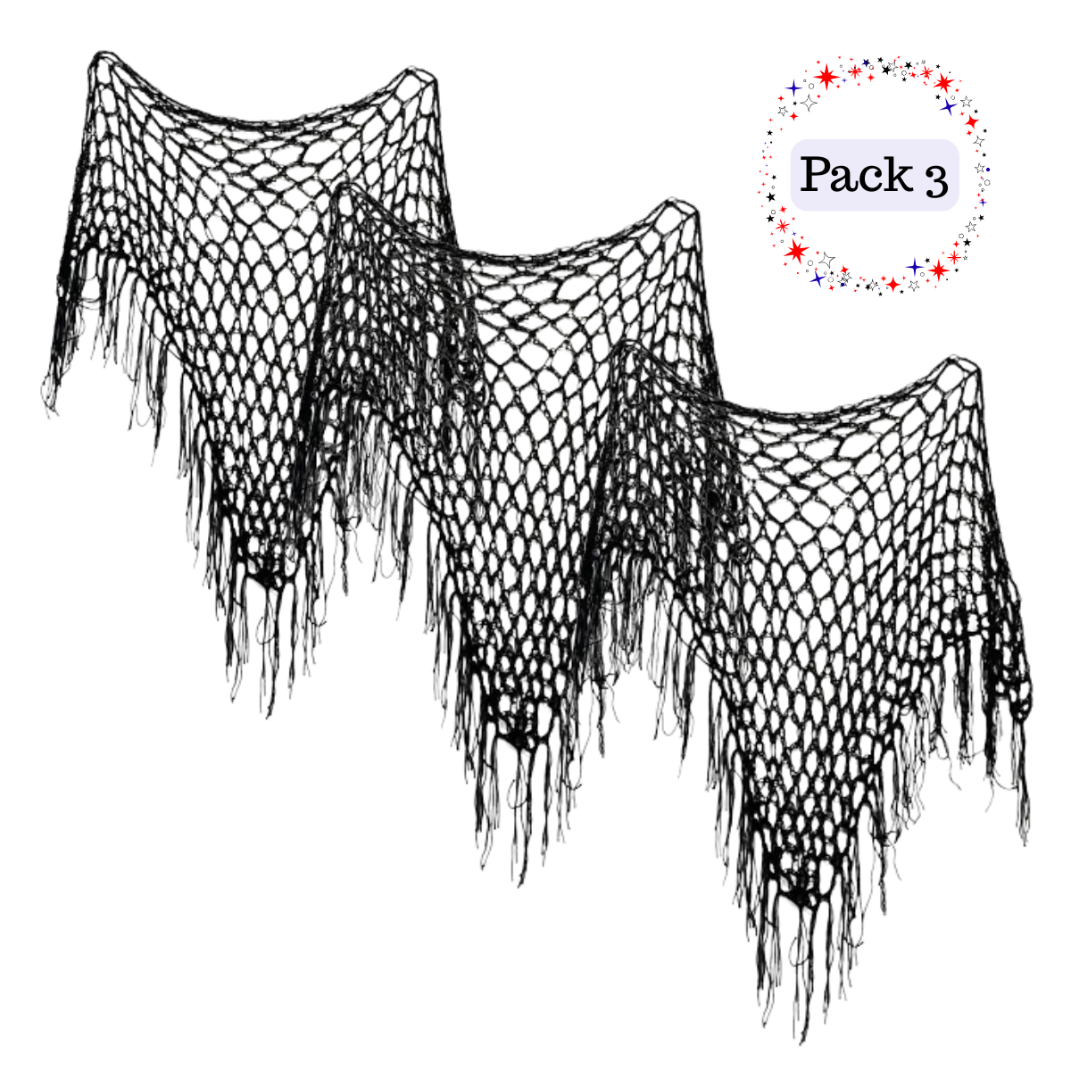 Pack 3 Puntilla Chal Traje Tipico Chilote Niña Talla Grande-1