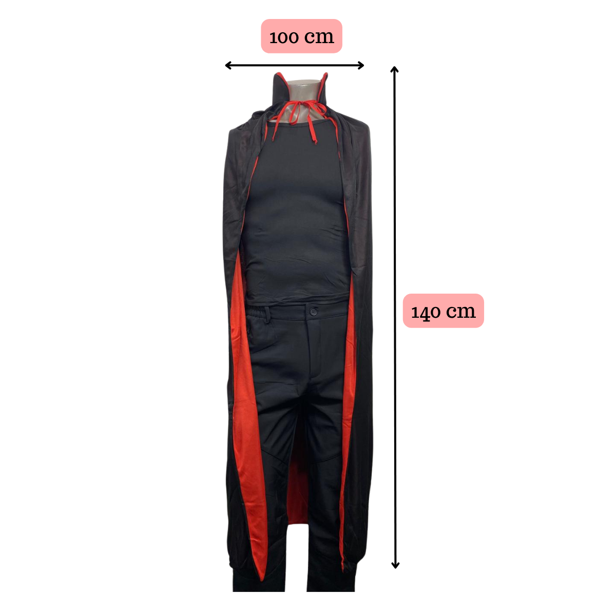 Máscara + Disfraz Vampiro Adulto Talla Única Halloween 2025-4