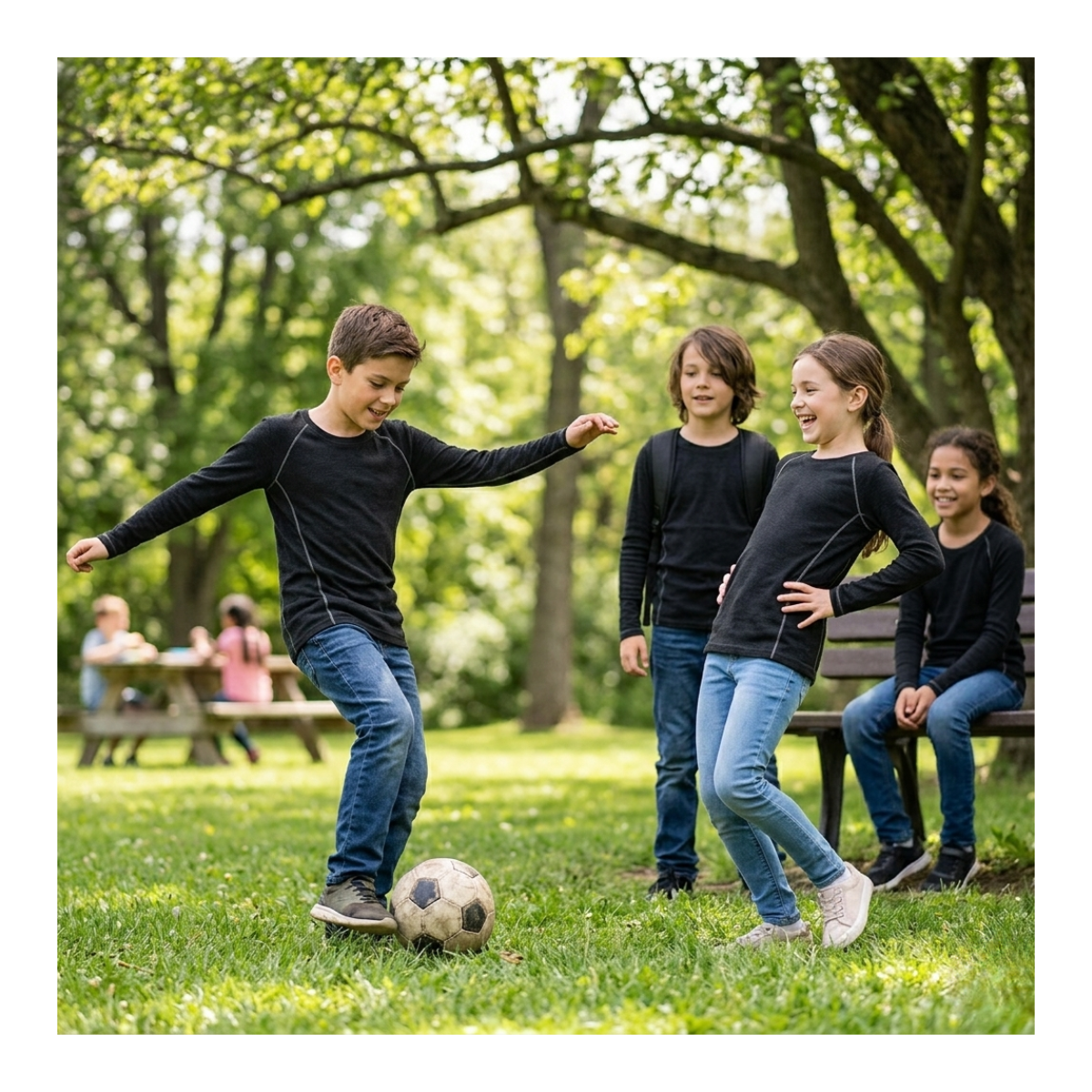 Polera Primera Capa Térmica Algodón Infantil Niños Juvenil-5