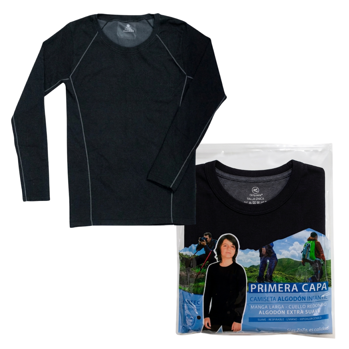 Polera Primera Capa Térmica Algodón Infantil Niños Juvenil-2