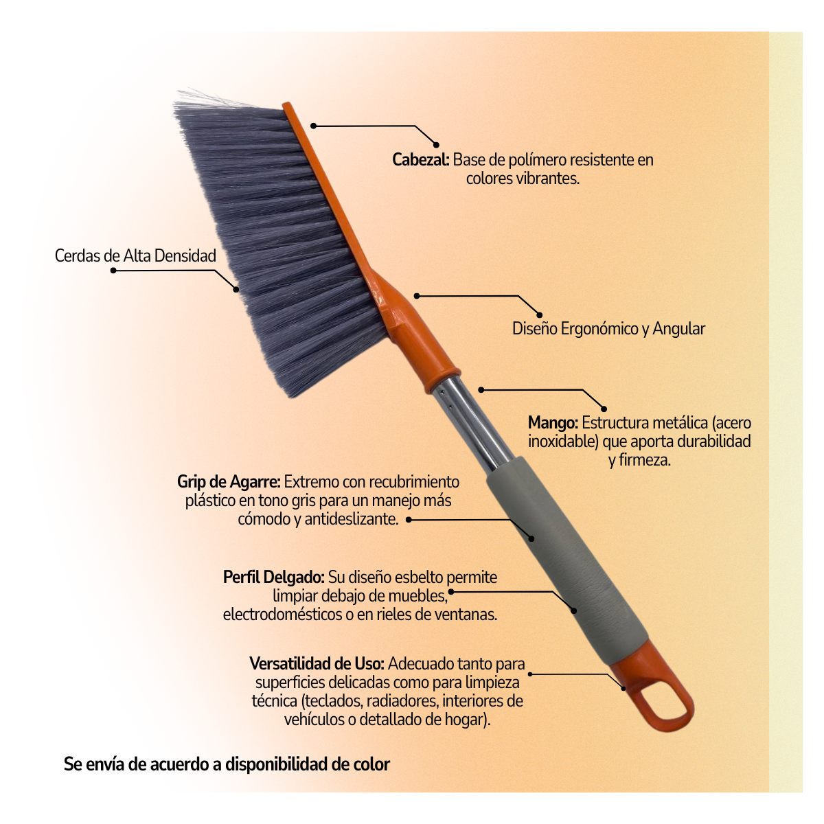 Cepillo De Mano Limpiezas Auto Hogar Aseo Escobilla Escoba-3