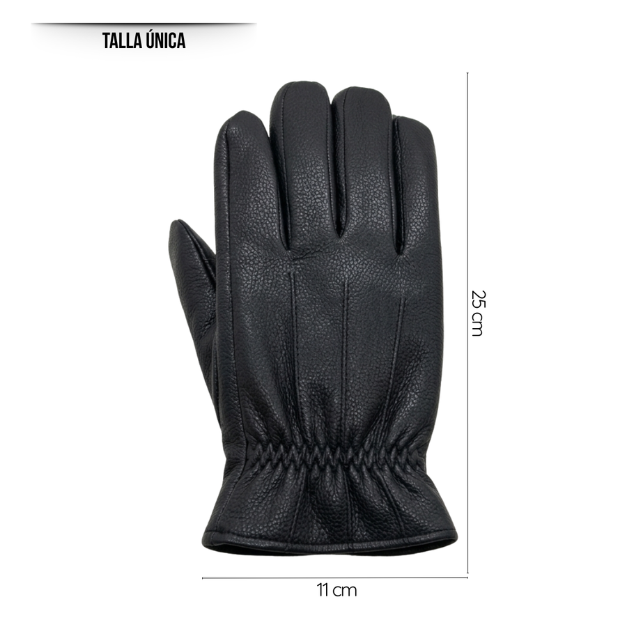 Guantes de Cuero Sintético Premium para Invierno - Térmicos y Elegantes-5