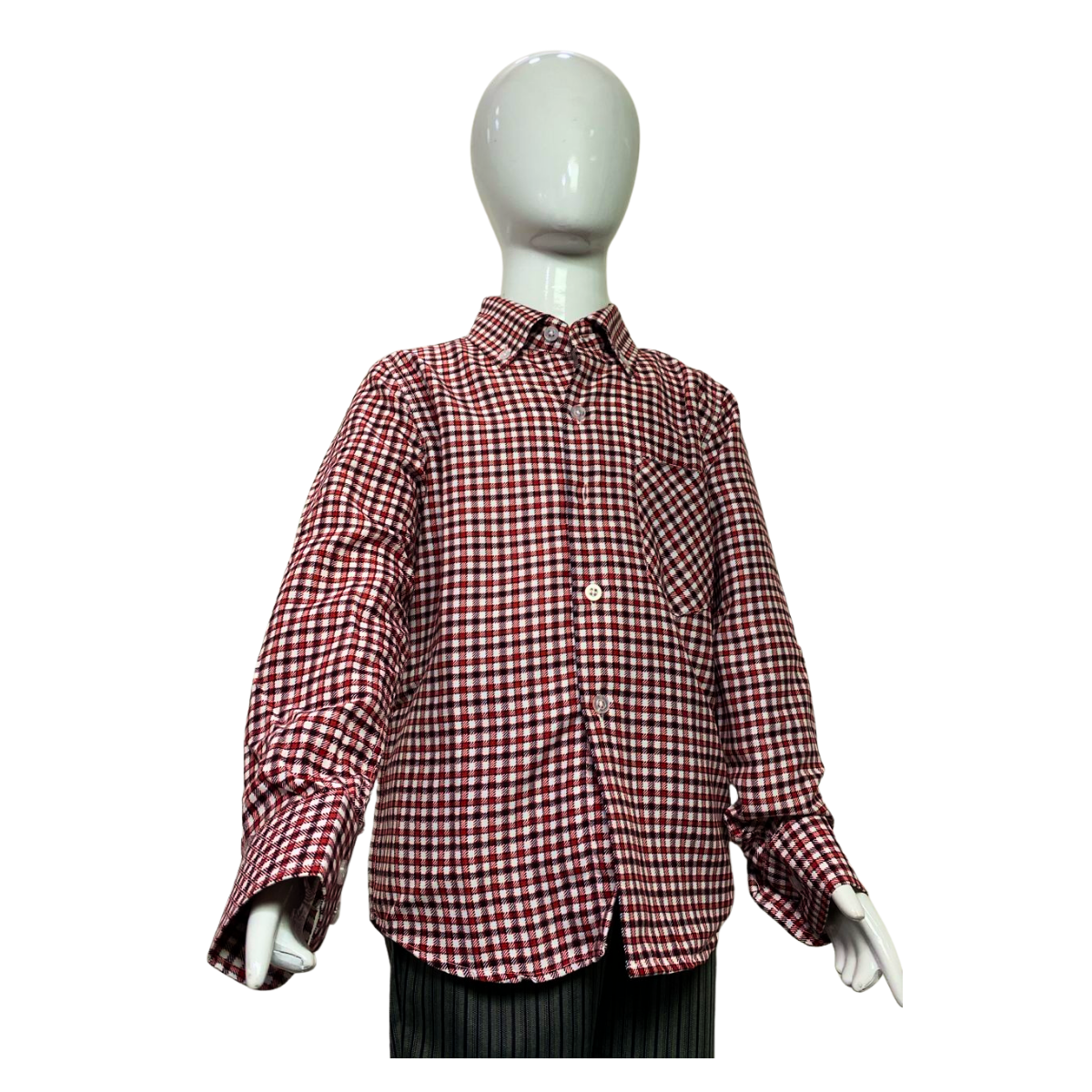 Camisa Cuadrille Para Traje Huaso Niño Y Juvenil Blanco Rojo-0