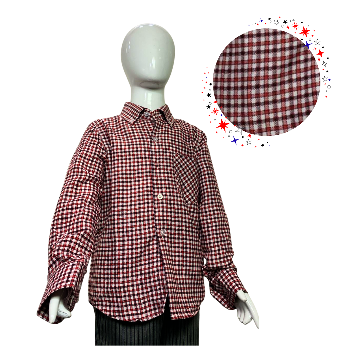 Camisa Cuadrille Para Traje Huaso Niño Y Juvenil Blanco Rojo-1