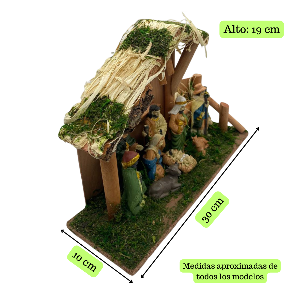 Pesebres Navideños De Madera Nacimiento Hogar Navidad 2025-4