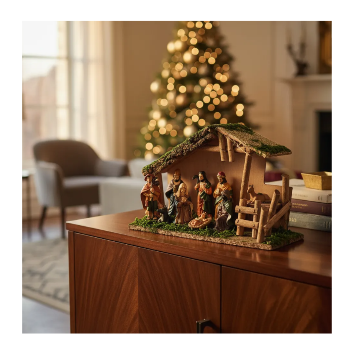 Pesebres Navideños De Madera Nacimiento Hogar Navidad 2025-6