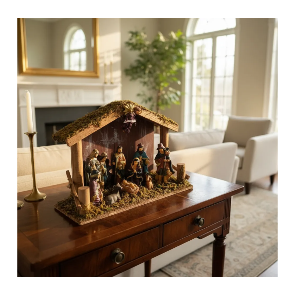 Pesebres Navideños De Madera Nacimiento Hogar Navidad 2025-7
