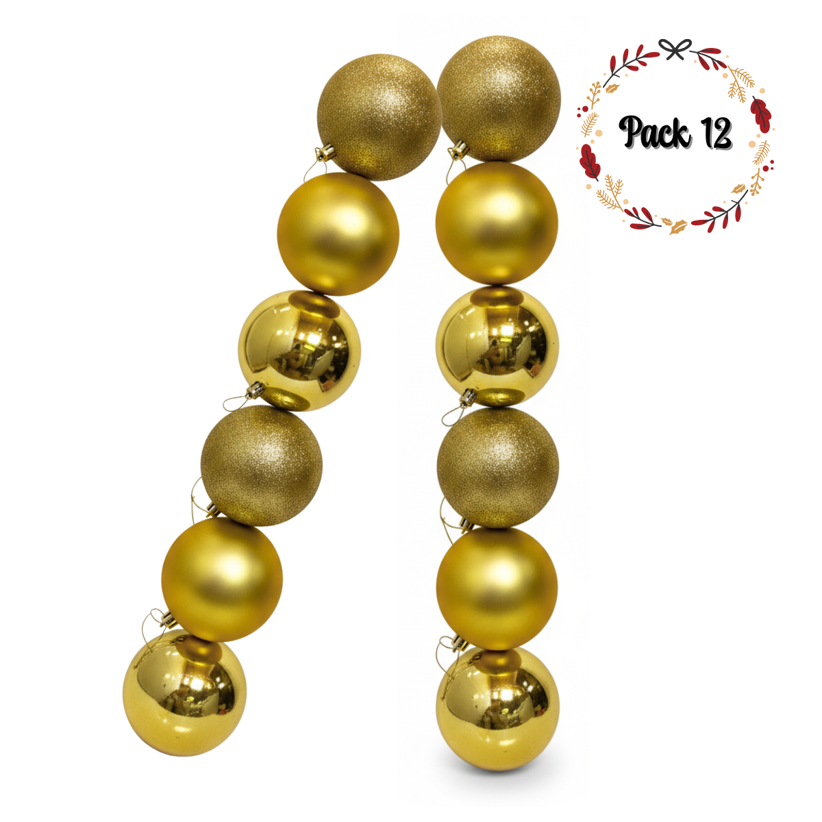 Pack 12 Esferas Navidad 12cm Decoración Colgantes-0