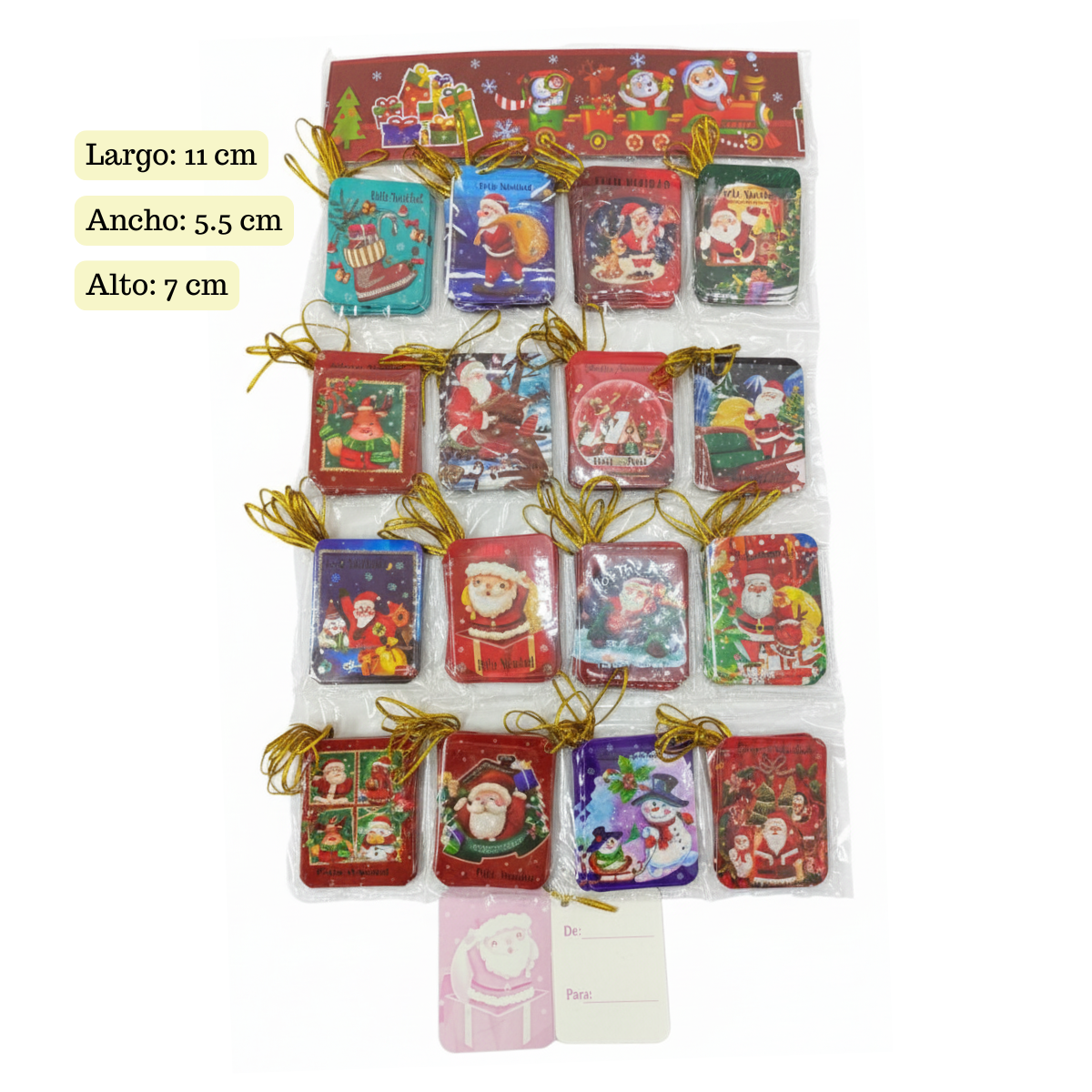 Pack 128 Tarjetas Pequeñas Para Regalos De Navidad 10x5 cm Navidad 2025-3