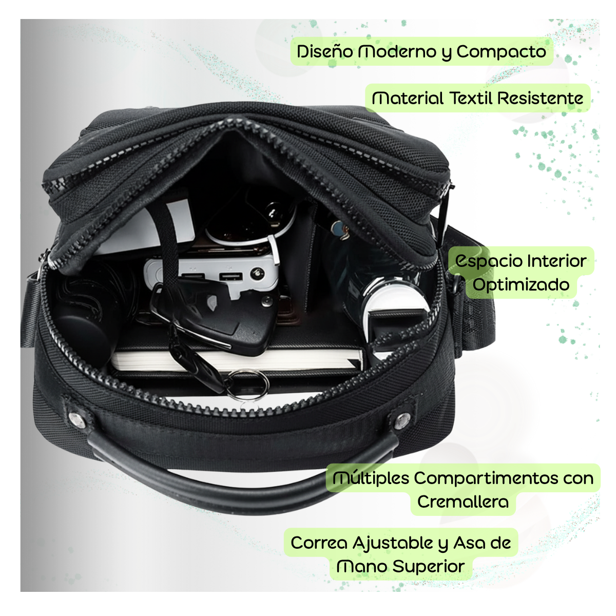 Bolso De Hombro Oxford Para Hombres Mochila De Moda Bolso Cruzado Casual-3