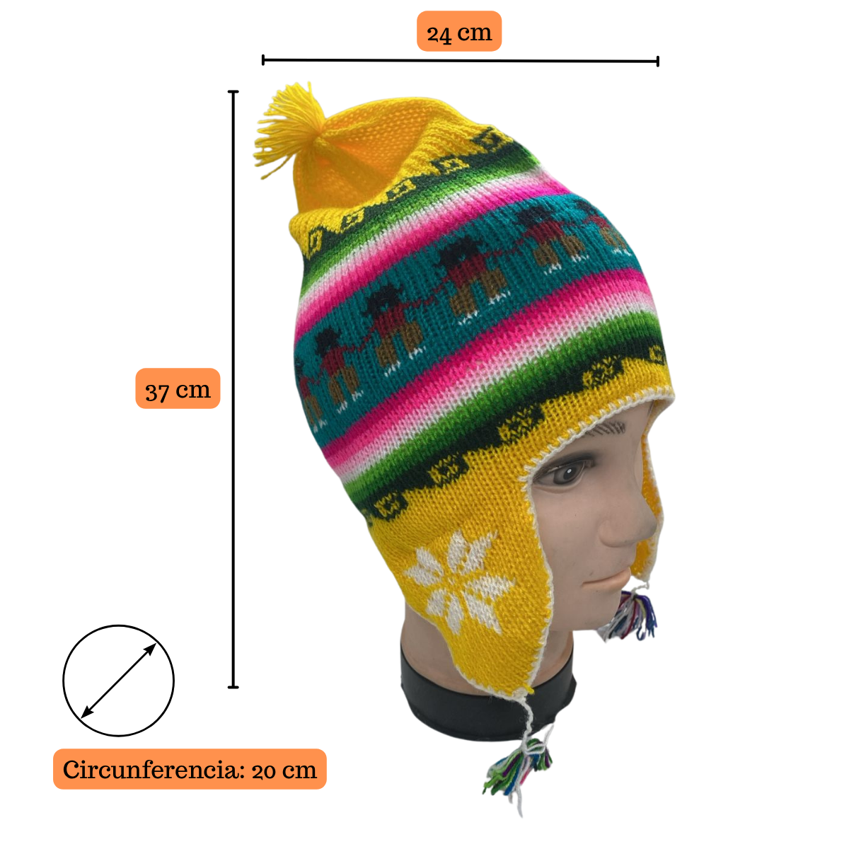 Gorro Chullo Lana Con Polar Tapa Oreja Varios Diseños-7