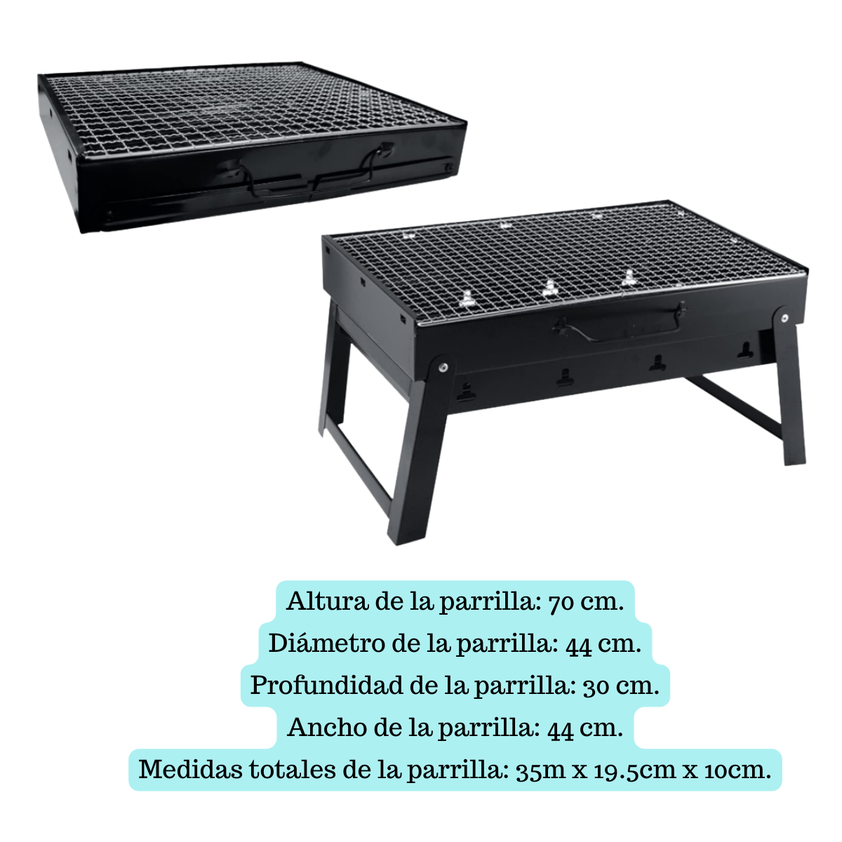 Parrilla Barbacoa Portátil Camping + Set De Regalo-2