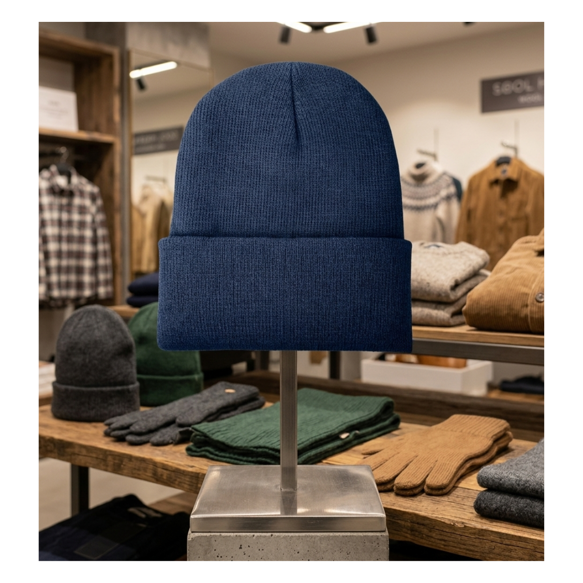 Gorro Beanie De Lana Hombre Mujer Térmico Con Forro Polar-2