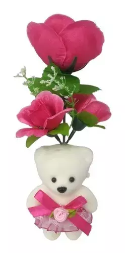 Regalo San Valentín Oso Con Flores Rosas Adorno Dia Del Amor-0