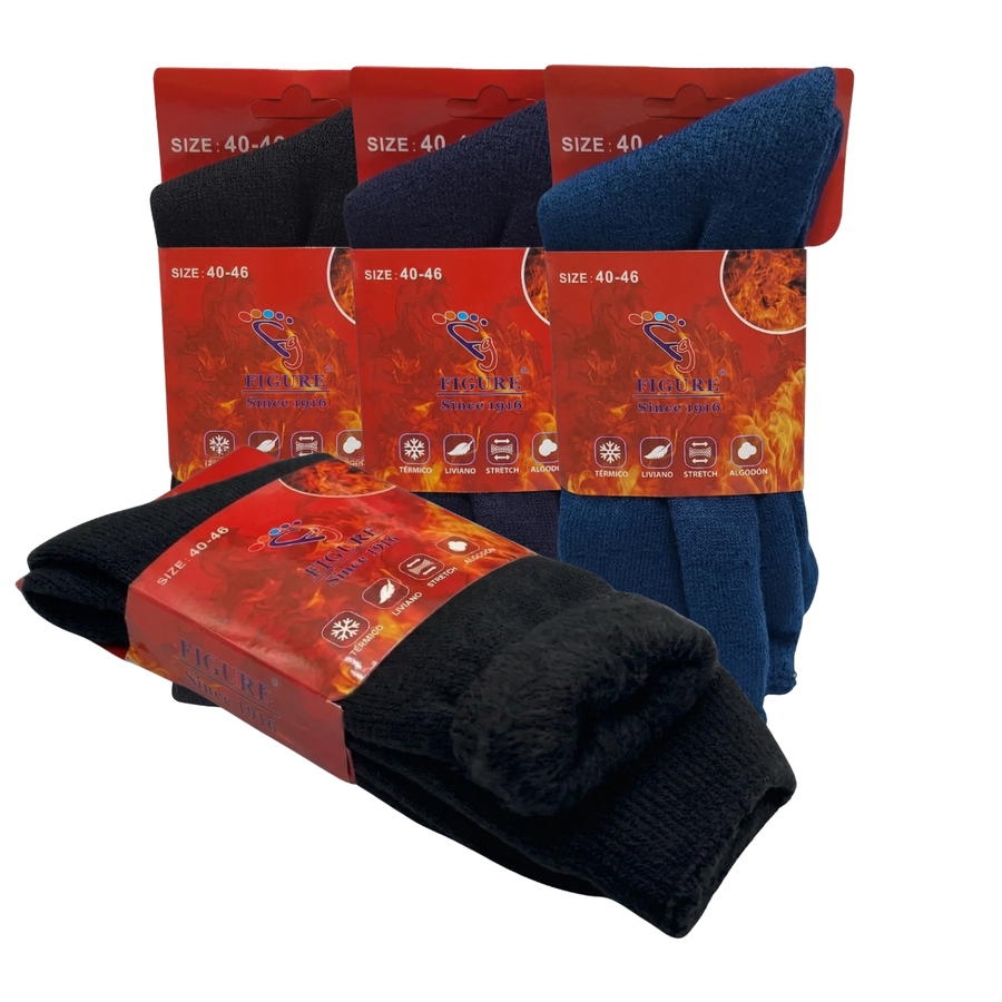 Pack 4 Calcetines Termicos Polar Gruesos Terciopelo Suaves-2