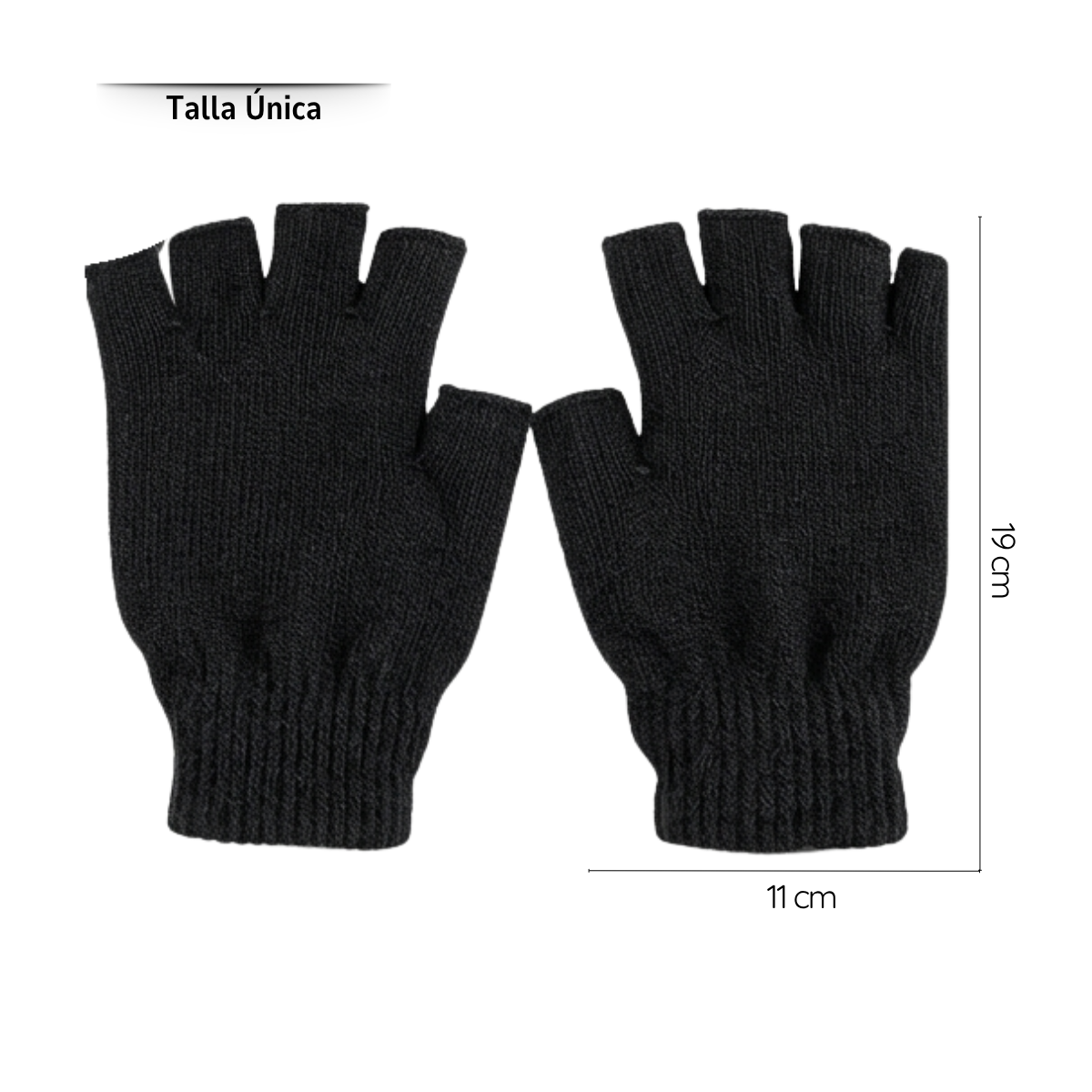Set Térmico Unisex: Gorro, Guantes de Lana Sin Dedos y Orejera de Polar-2