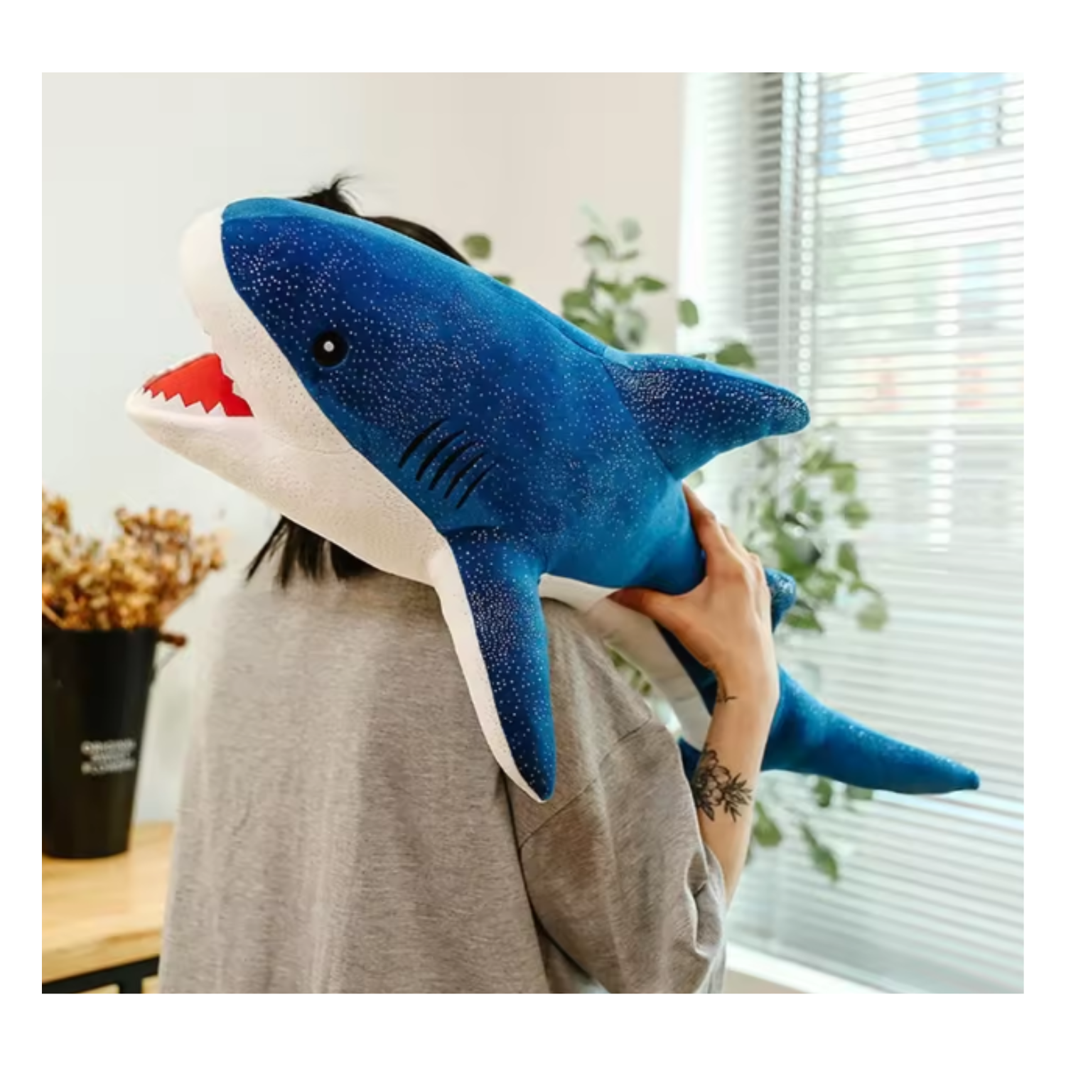 Peluche De Tiburón De Animal Suave Anti Alérgico-2