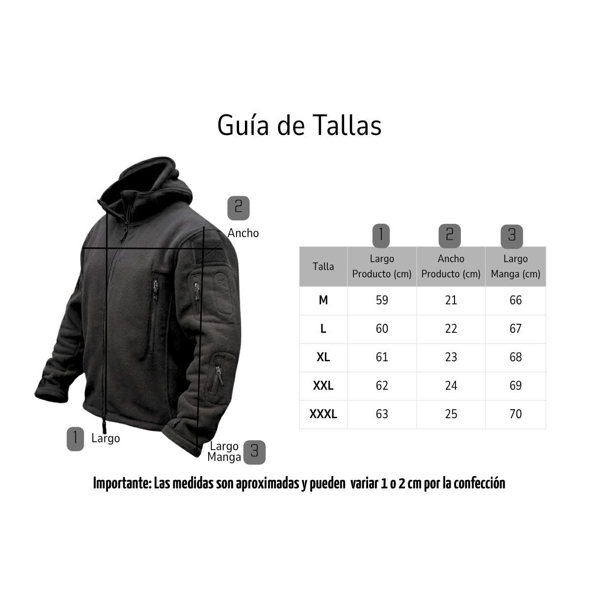 Polar Chaqueta Polerón Micropolar Táctico Invierno-3