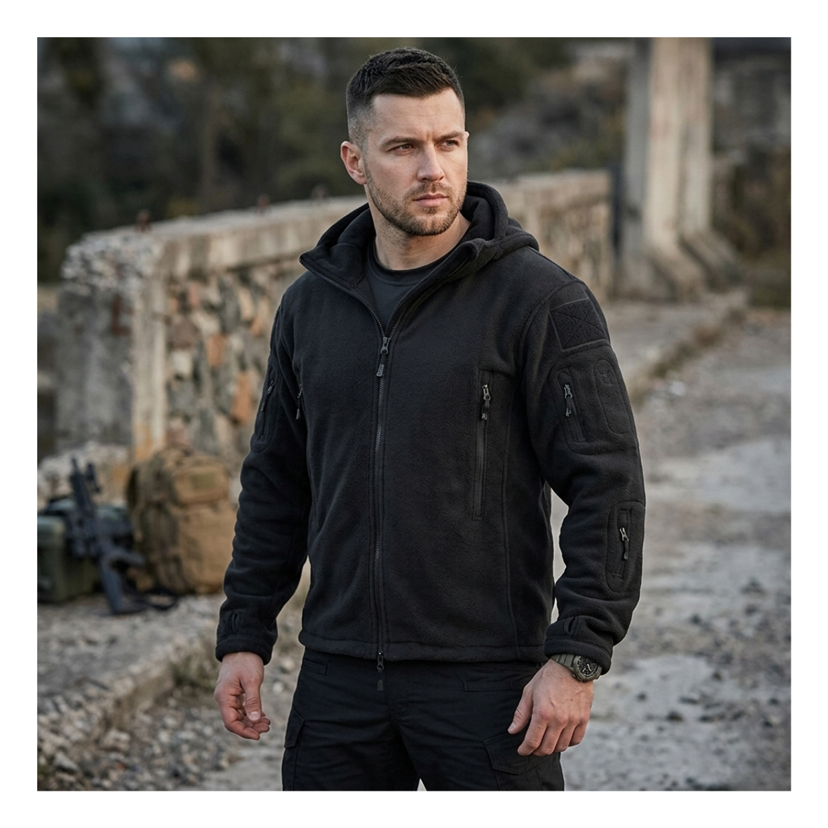 Polar Chaqueta Polerón Micropolar Táctico Invierno-5