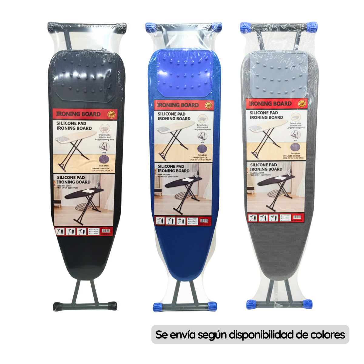 Tabla De Planchar Premium Con Funda Silicon Desmontable Colores Surtidos Mesa De Planchar Metal-2