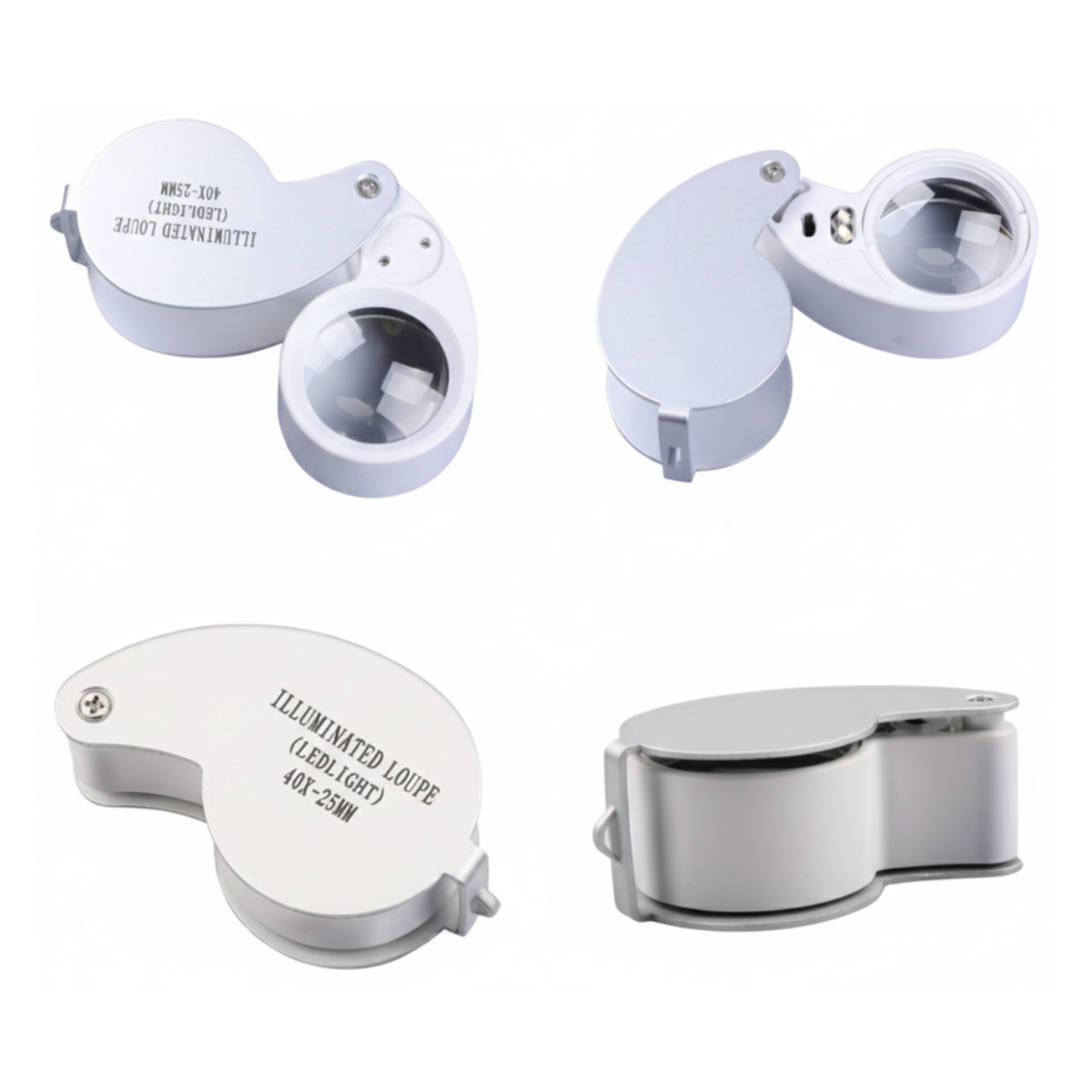 Lupa De Bolsillo 40X-25MM Con Luz LED-2