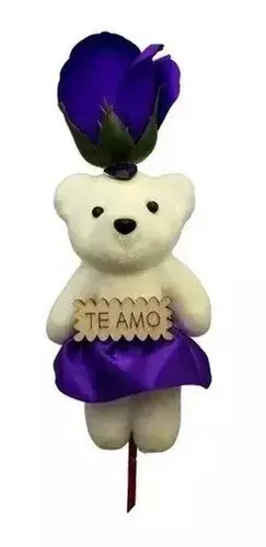 Rosa Oso De Peluche Pack 2 Te Amo Feliz Dia San Valentin-0