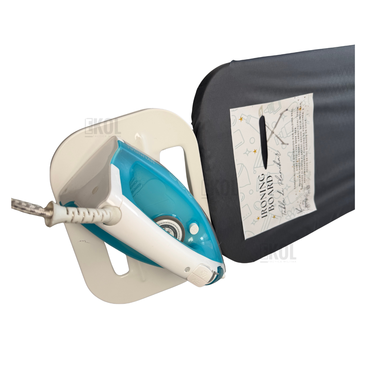 Tabla De Planchar Premium Metal Tela Gris 134x36 cm-3