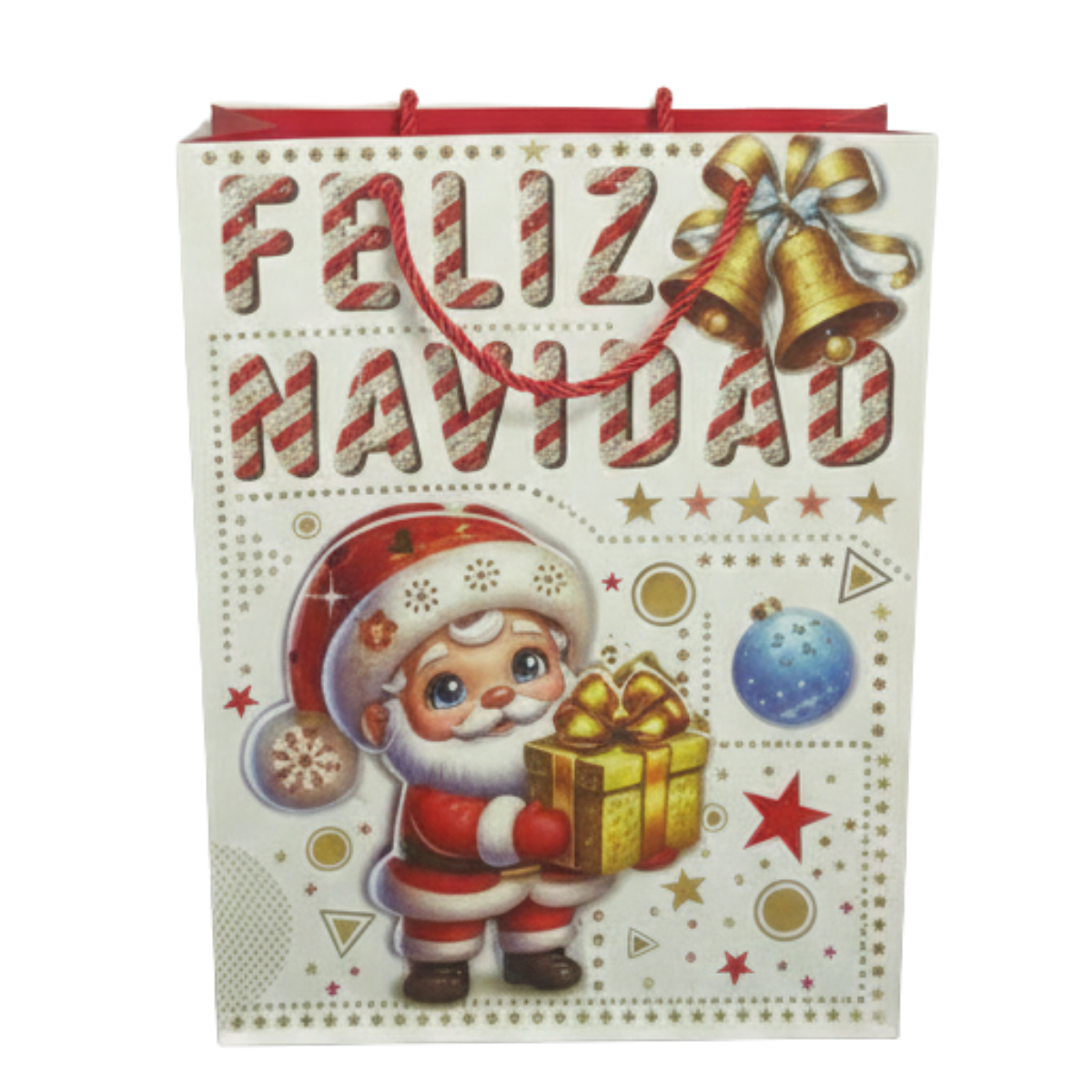 Pack 12 Bolsas De Regalo Navidad Mediana 30x16x10 cm Diseños Surtidos-4