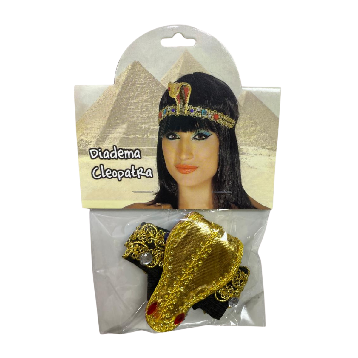 2 Tocados Cleopatra Reina Egipcia Cintillo Halloween 2025-3