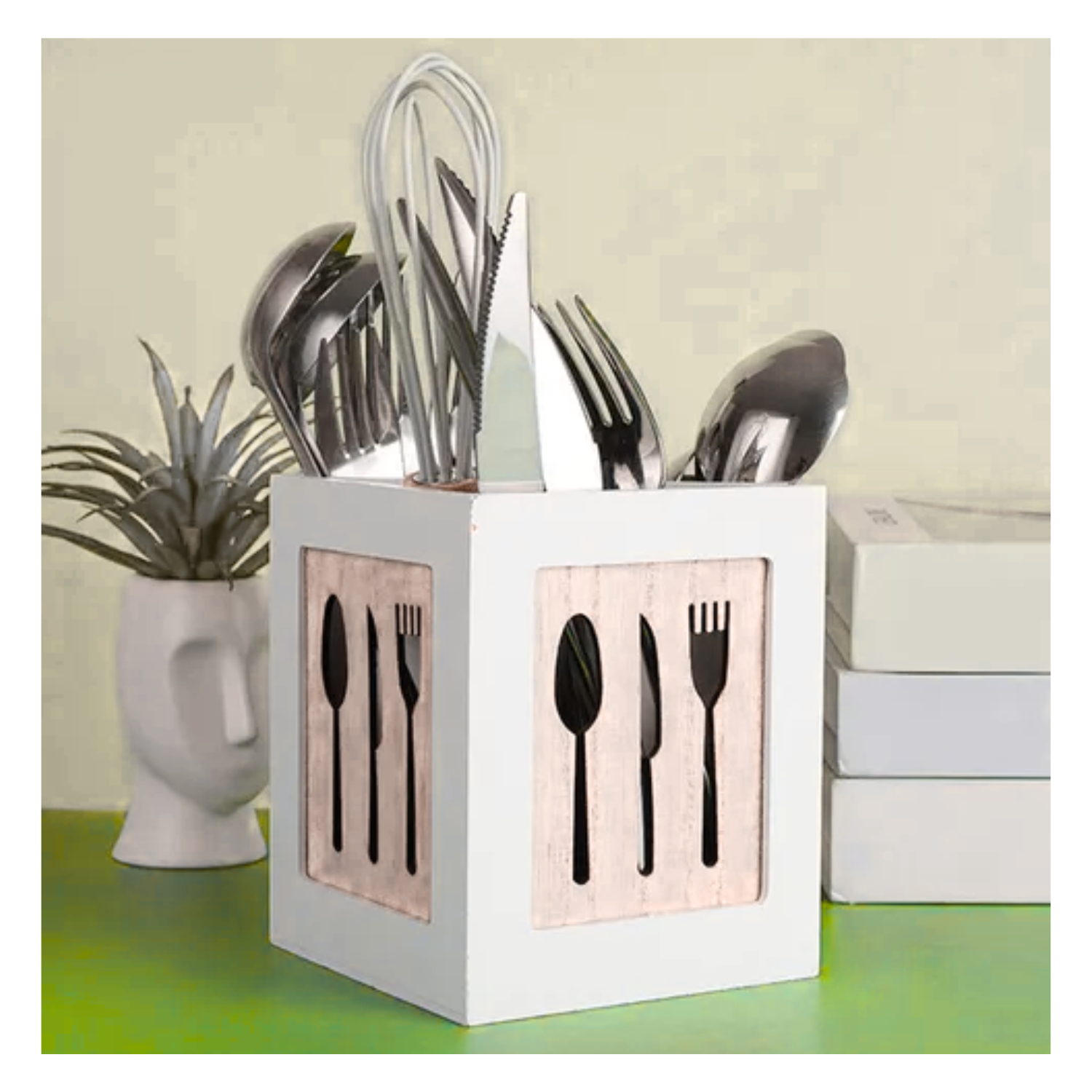 Organizador Utensilios Cocina Porta Cubiertos Porta Servicio-4