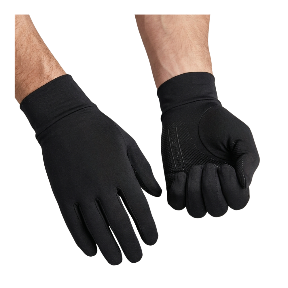 Set Antiviento Moto Balaclava Con Orificio Auricular y Guantes / Negro-3