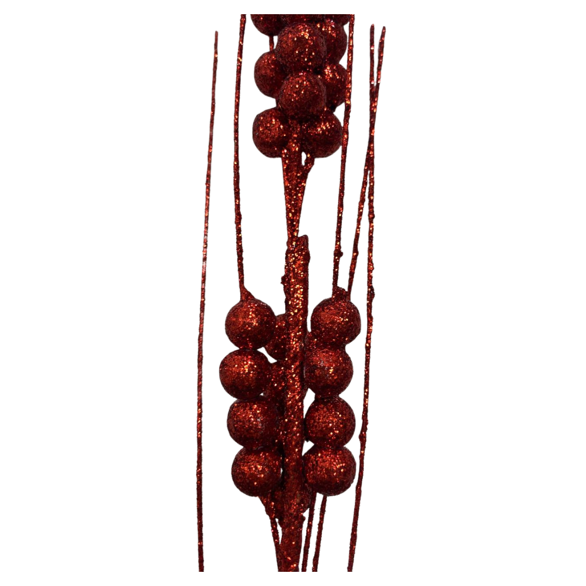 Pack 3 Ramas De Navidad Bayas Con Tallo De Acebo Navideño 65 cm -1