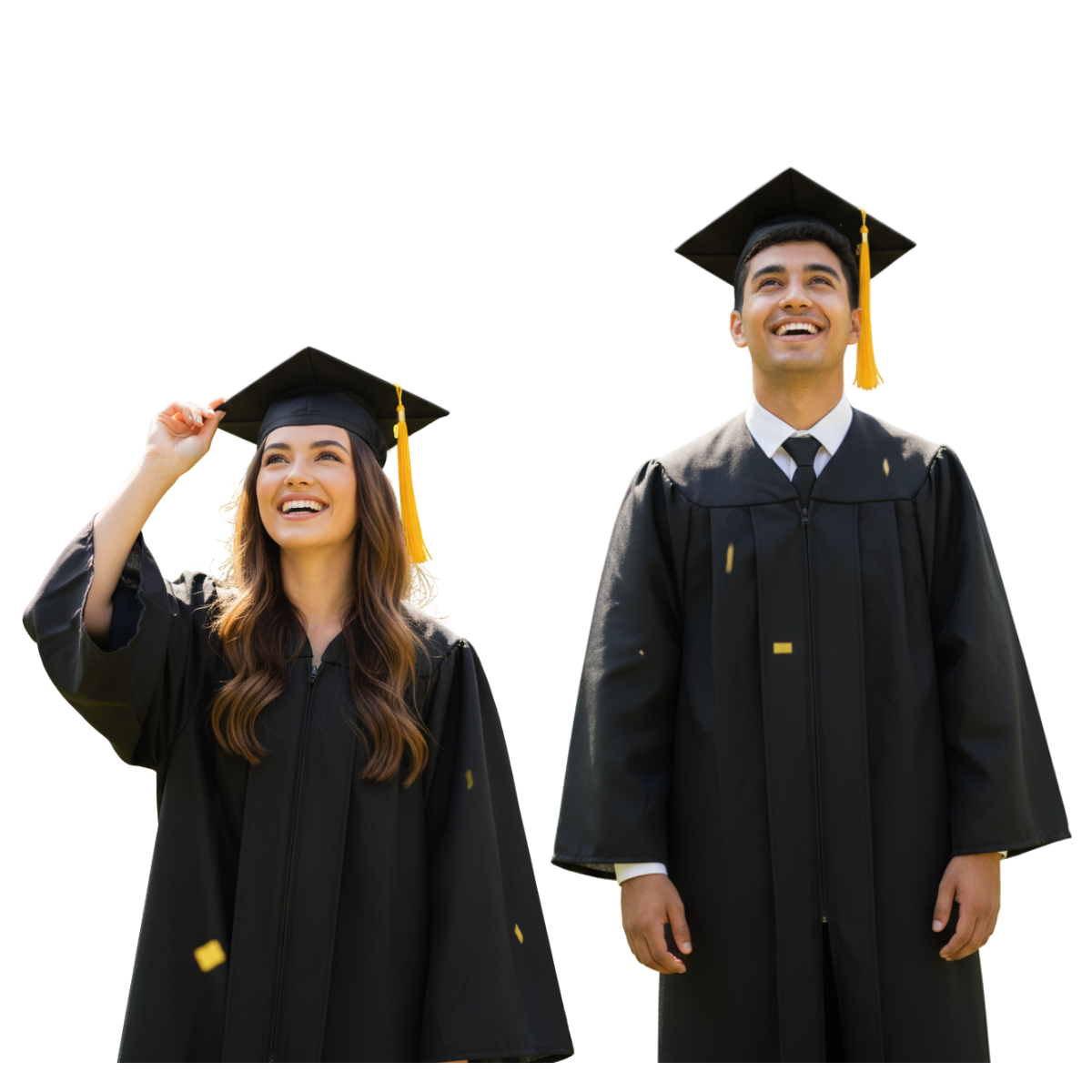 Birrete Juvenil Adulto Negro Graduación-4