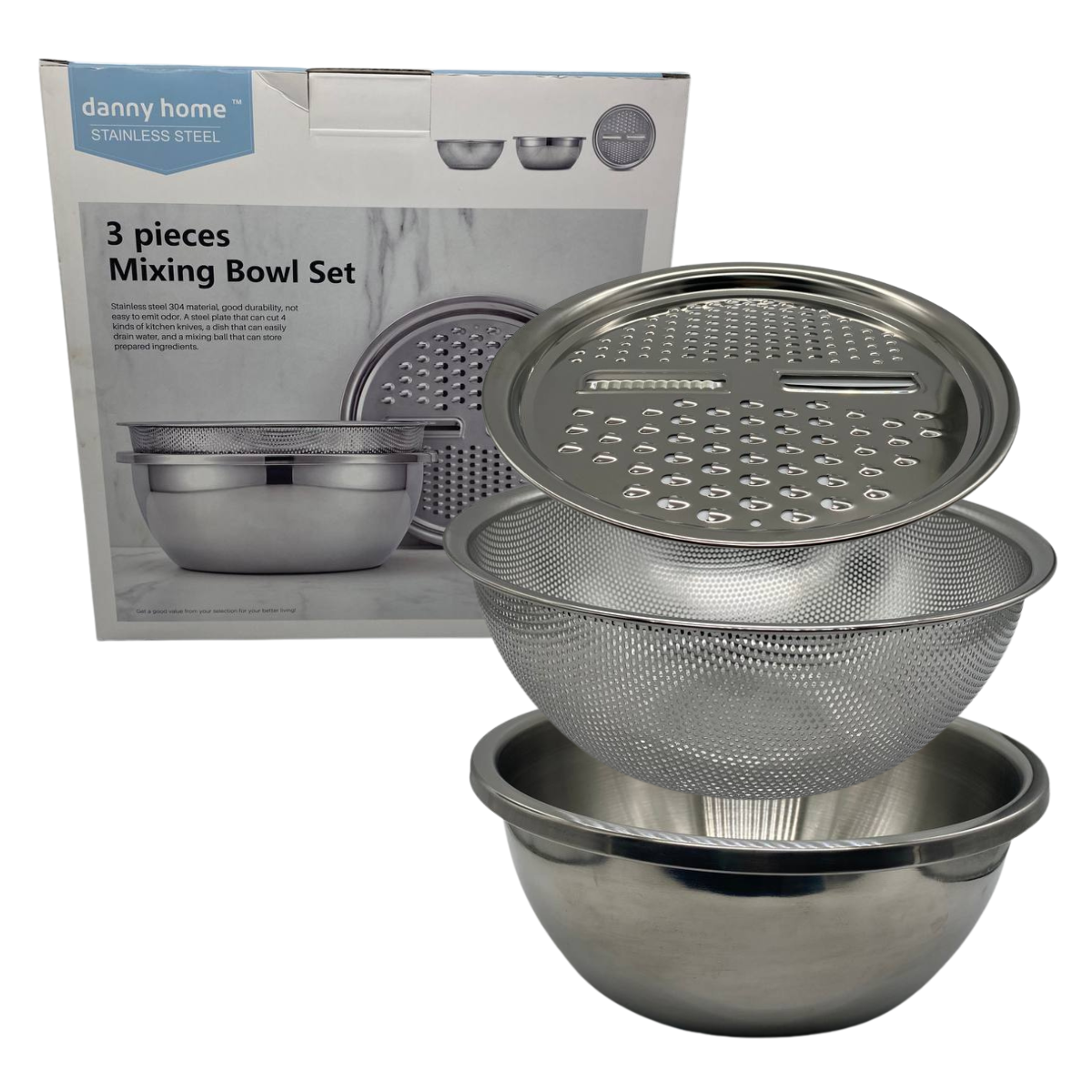 Set de 3 Piezas para Cocina Premium: Bowl, Colador y Rallador Multifuncional-7