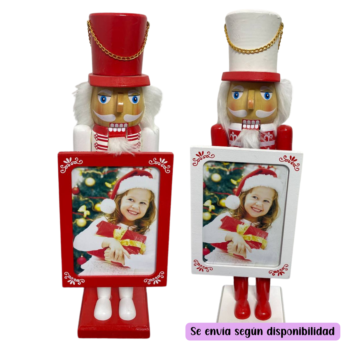 Cascanueces Soldado Navidad Con Porta Retrato Decoración Navidad 2025-3