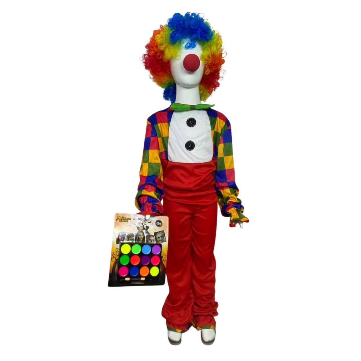 Set Payaso Traje Peluca Nariz Pintacarita Disfraces Halloween 2025-2