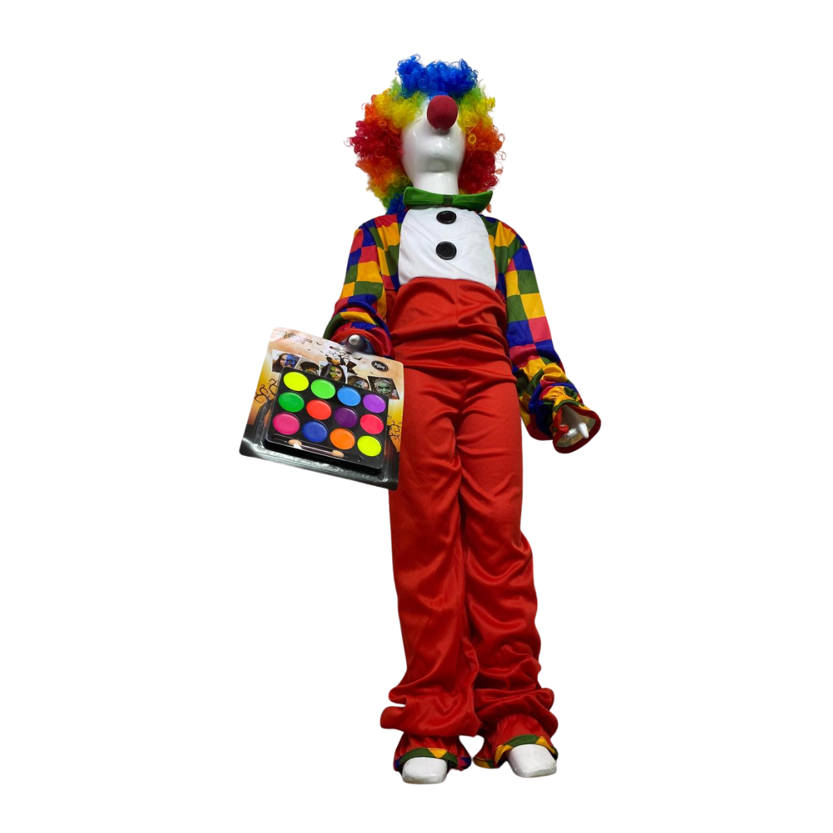 Set Payaso Traje Peluca Nariz Pintacarita Disfraces Halloween 2025-3
