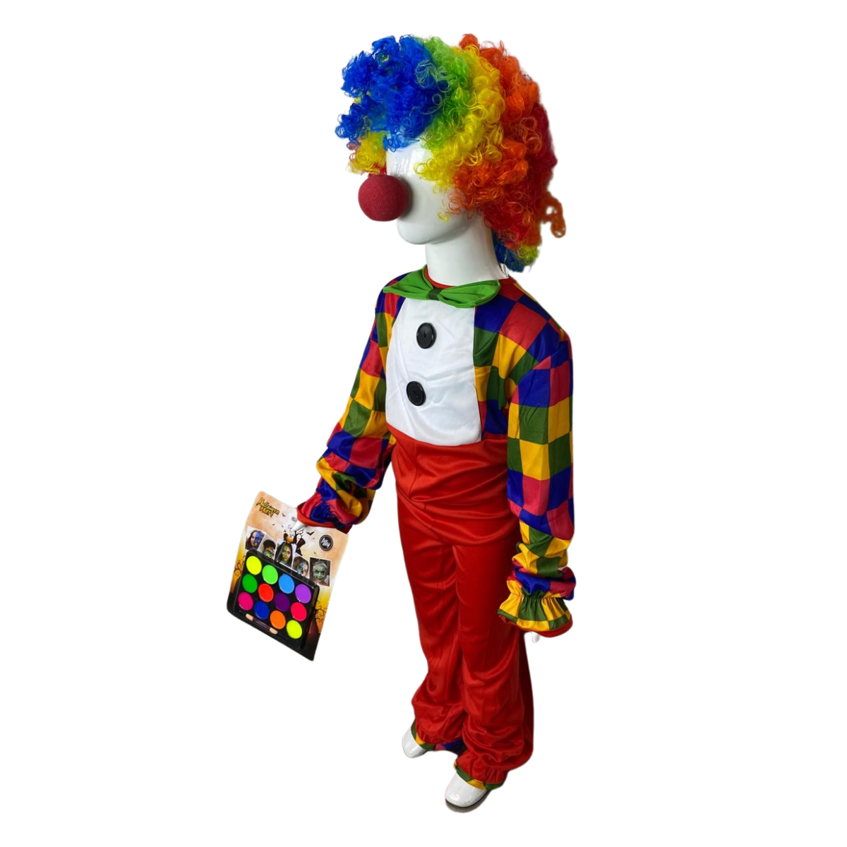 Set Payaso Traje Peluca Nariz Pintacarita Disfraces Halloween 2025-4