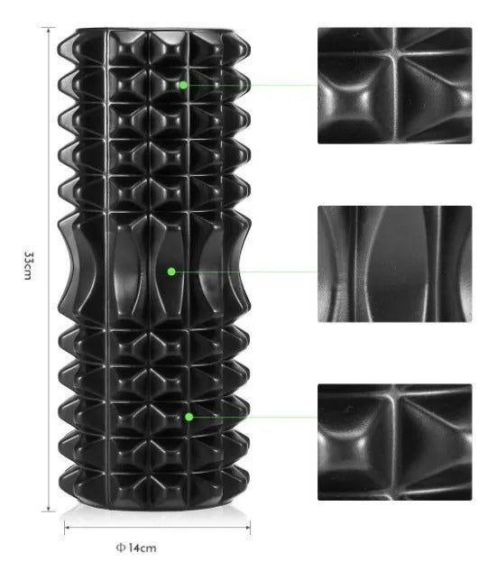 Foam Roller Rodillo Piramide Yoga Masaje Muscular Ejercicio 33CMAzul-2